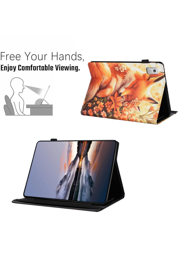 For Lenovo Tab M9 Case Pattern Leather Tablet Cover with Auto Sleep/Wake,Card Holder - erfly Reflection - Image 5